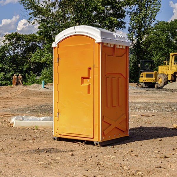 how often are the porta potties cleaned and serviced during a rental period in Edwards MO